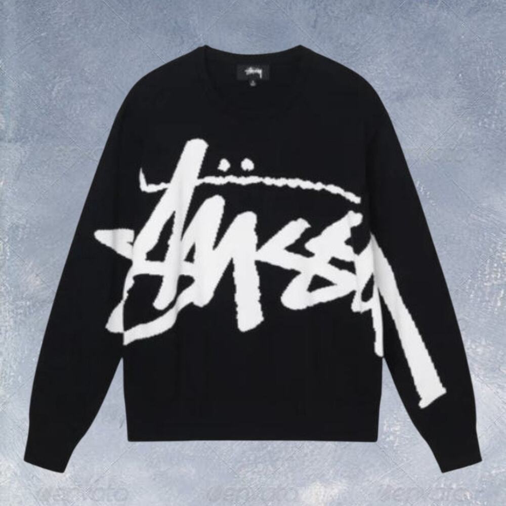 Stussy Men's Black Knit Sweater